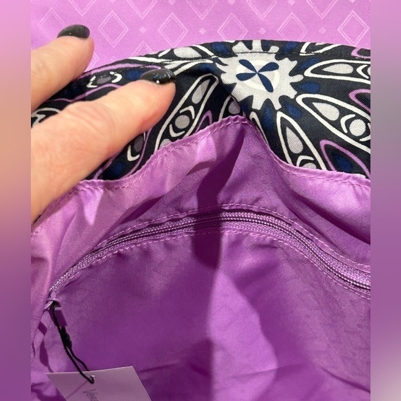 Vera Bradley Fashion Backpack Mimosa Medallion Navy/Purple/Gray NWT - Picture 7 of 11